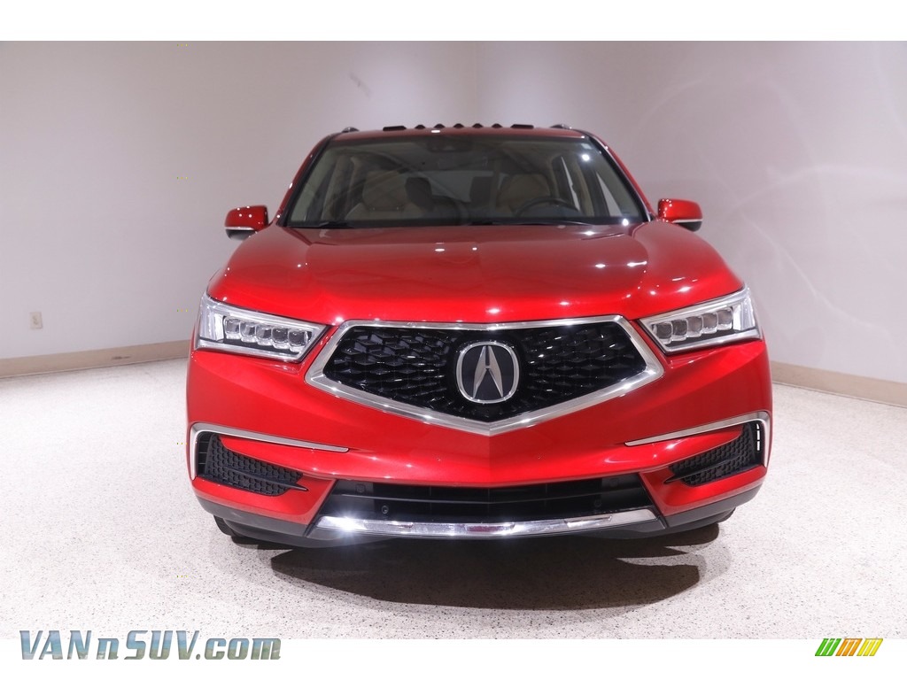 2019 MDX Technology SH-AWD - Performance Red Pearl / Parchment photo #2