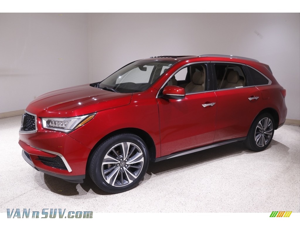 2019 MDX Technology SH-AWD - Performance Red Pearl / Parchment photo #3