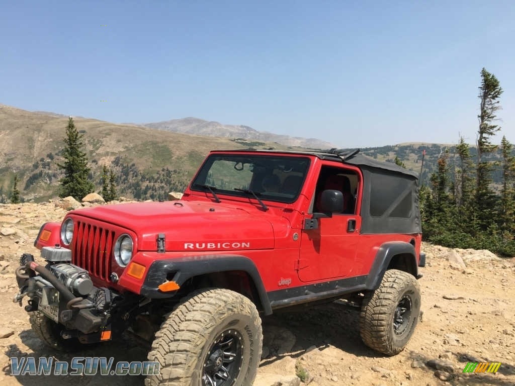 Flame Red / Dark Slate Gray Jeep Wrangler Unlimited Rubicon 4x4