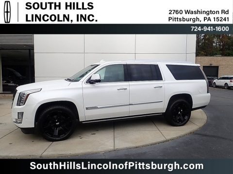 Crystal White Tricoat 2018 Cadillac Escalade ESV Platinum 4WD