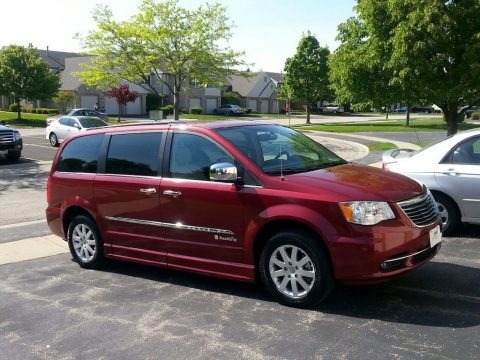 Deep Cherry Red Crystal Pearl 2012 Chrysler Town & Country Touring - L