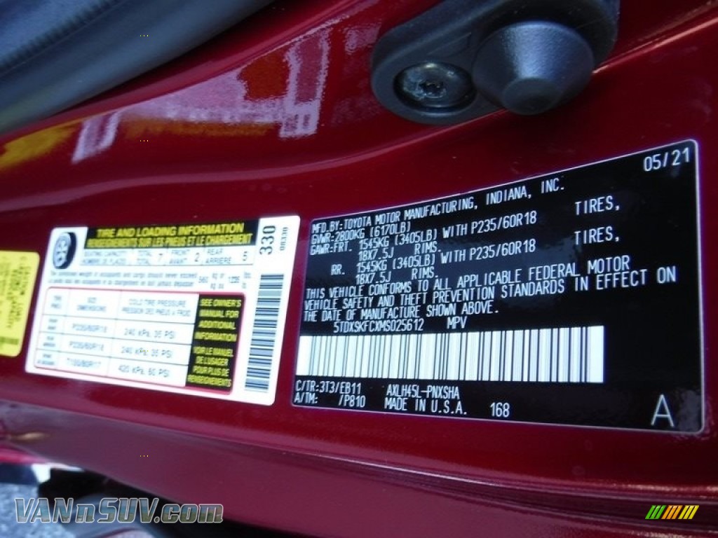 2021 Sienna XSE AWD Hybrid - Ruby Flare Pearl / Gray photo #39