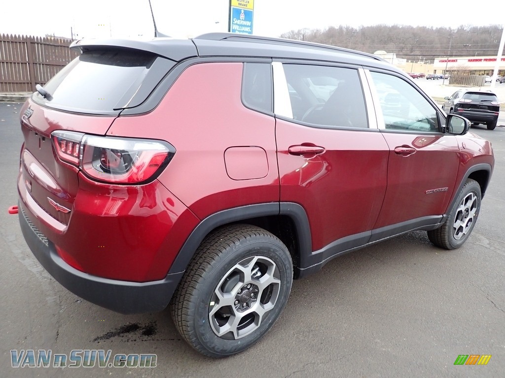 2022 Compass Trailhawk 4x4 - Velvet Red Pearl / Black/Ruby Red photo #6