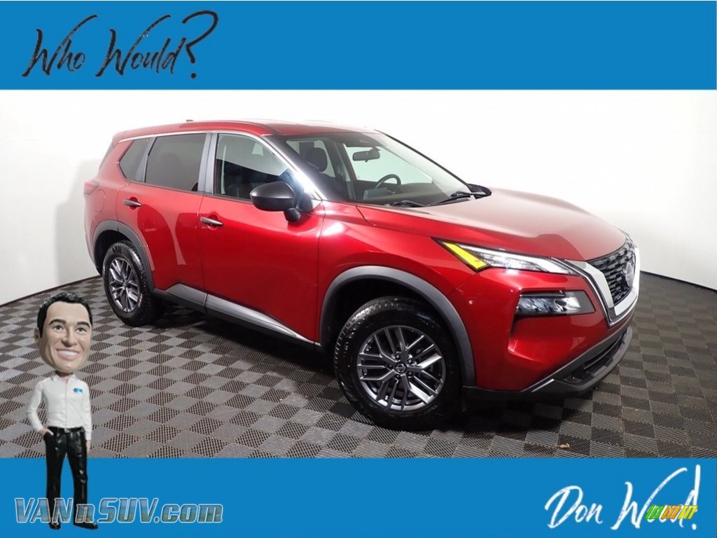 Scarlet Ember Tintcoat / Charcoal Nissan Rogue S AWD