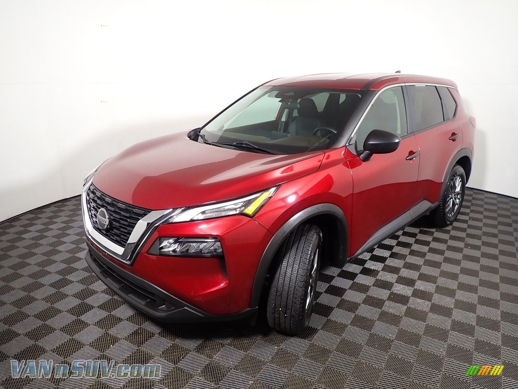 2021 Rogue S AWD - Scarlet Ember Tintcoat / Charcoal photo #9