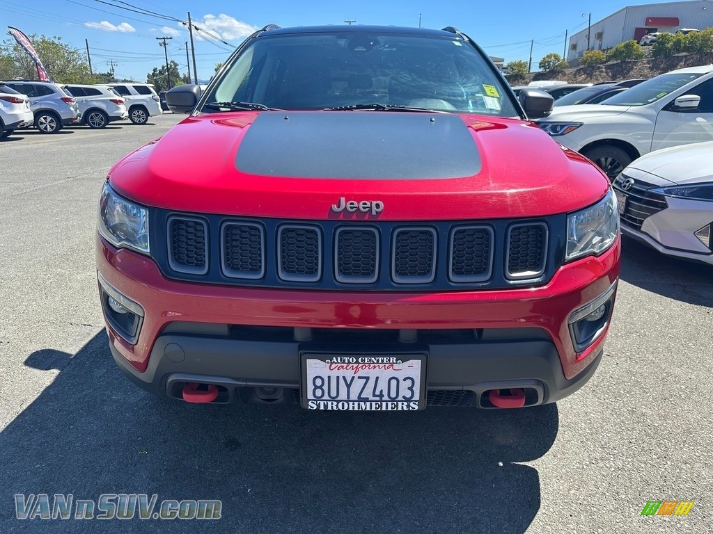 2021 Compass Trailhawk 4x4 - Redline Pearl / Black/Ruby Red photo #2