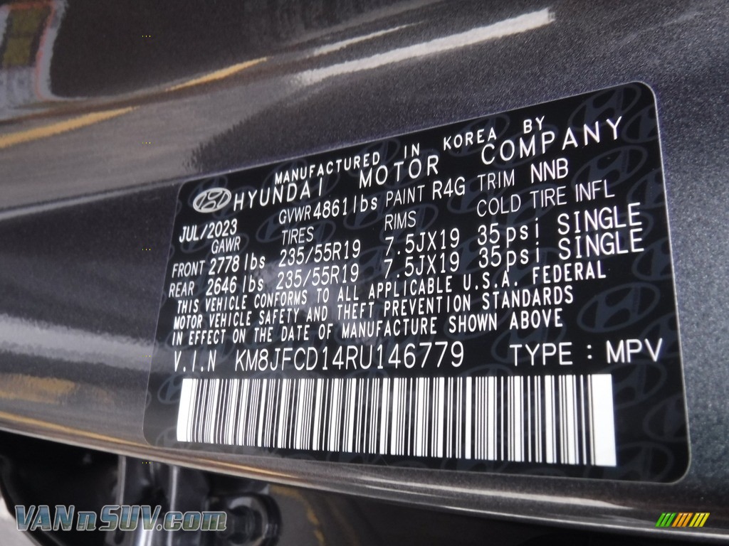 2024 Tucson N-Line Hybrid AWD - Titan Gray / Black photo #40