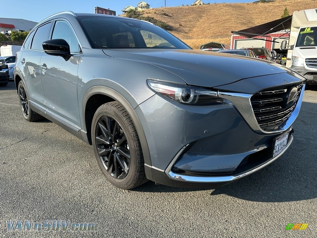 2022 CX-9 Carbon Edition AWD - Polymetal Gray Metallic / Red photo #1
