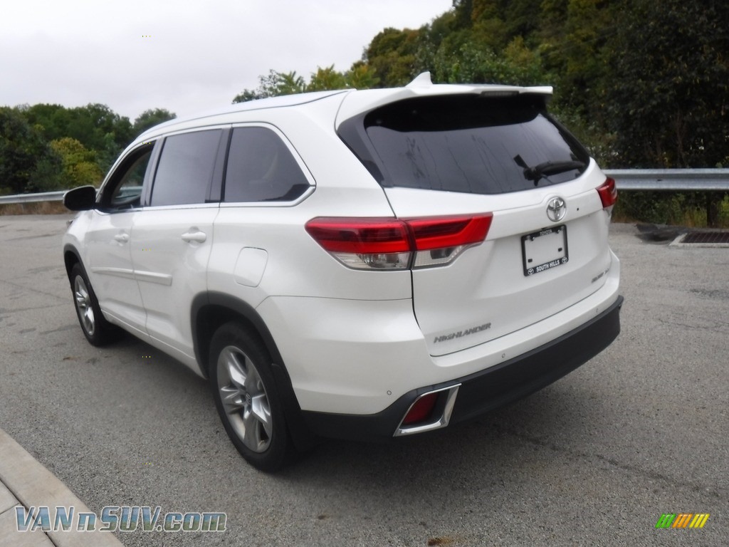 2019 Highlander Limited AWD - Blizzard Pearl White / Almond photo #8