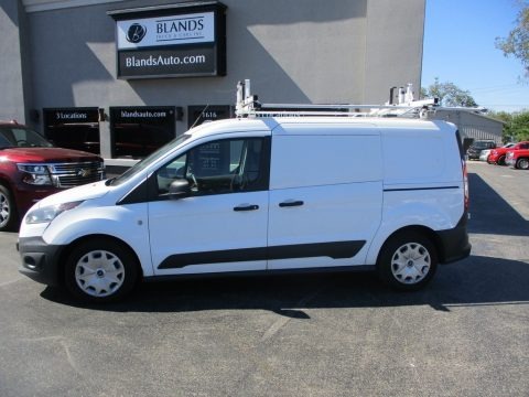 Frozen White 2016 Ford Transit Connect XL Cargo Van Extended