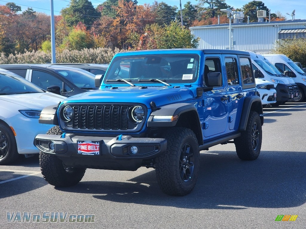 Hydro Blue Pearl / Black Jeep Wrangler 4-Door Willys 4xe Hybrid