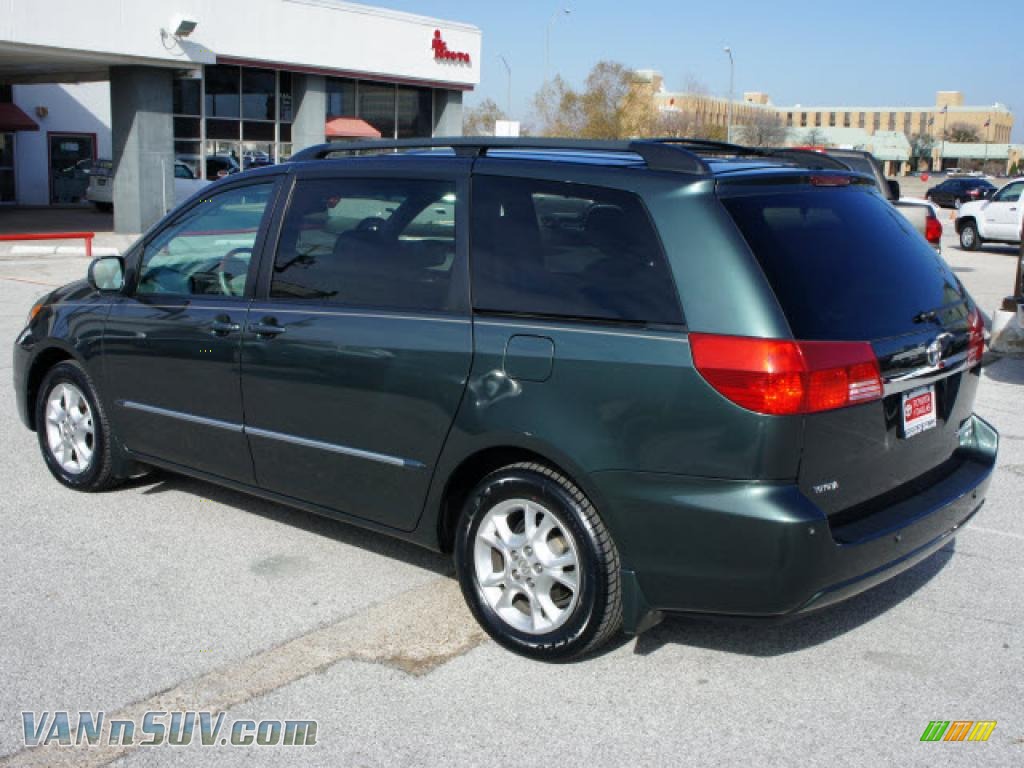 2004 Sienna XLE Limited - Aspen Green Pearl / Stone Gray photo #3