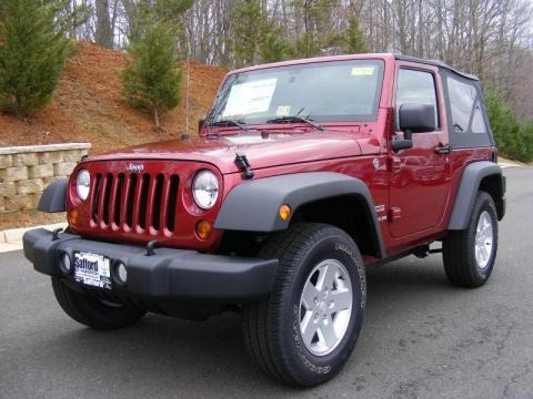 Jeep Wrangler 2011 Red. 2011 Jeep Wrangler Sport 4x4