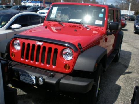 Jeep Wrangler 2011 Red. Flame Red 2011 Jeep Wrangler