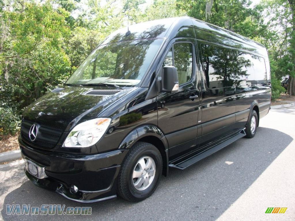 2011 Sprinter 2500 High Roof Passenger Conversion Van - Carbon Black Metallic / Beige photo #1