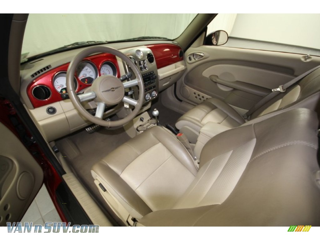 2006 PT Cruiser GT Convertible - Inferno Red Crystal Pearl / Pastel Pebble Beige photo #17