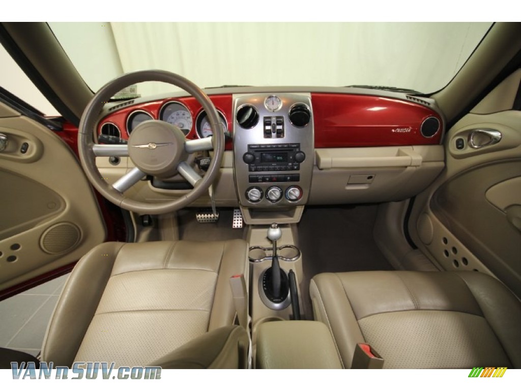 2006 PT Cruiser GT Convertible - Inferno Red Crystal Pearl / Pastel Pebble Beige photo #30