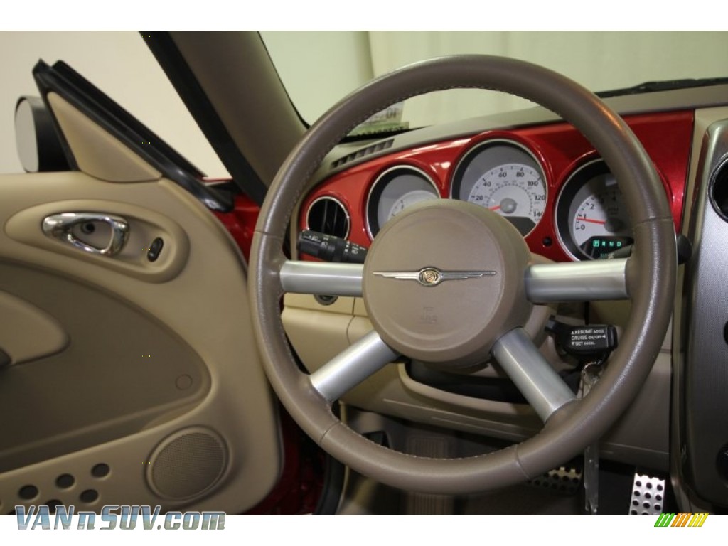 2006 PT Cruiser GT Convertible - Inferno Red Crystal Pearl / Pastel Pebble Beige photo #31