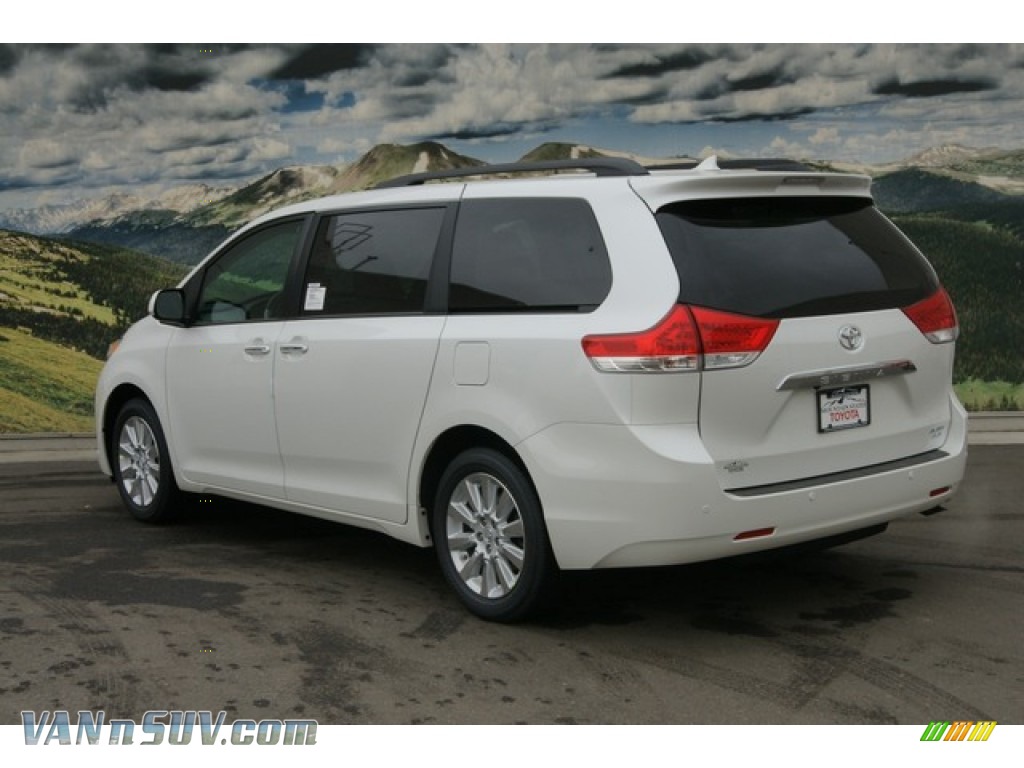 2012 Sienna Limited AWD - Blizzard White Pearl / Light Gray photo #3
