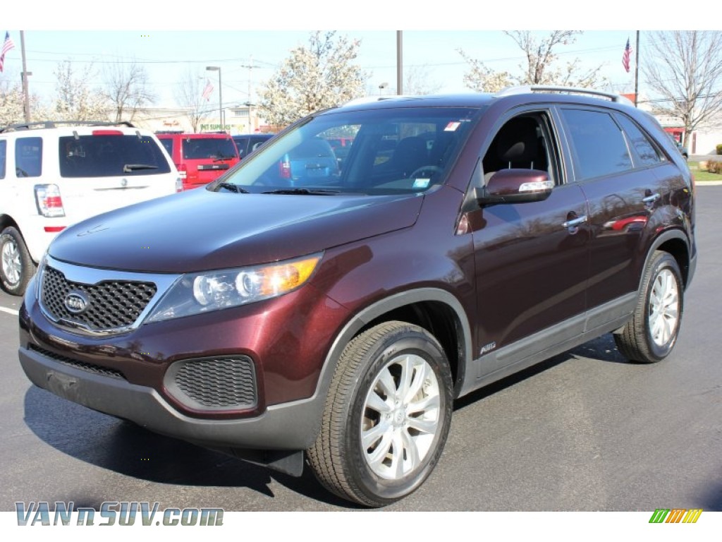 2011 Sorento LX V6 AWD - Dark Cherry / Black photo #1 2011 Sorento LX V6 AWD - Dark Cherry / Black photo #1