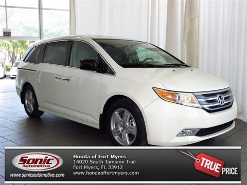 White Diamond Pearl 2013 Honda Odyssey Touring Elite
