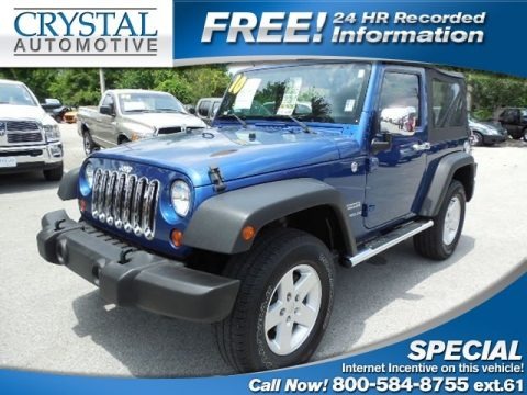 Deep Water Blue Pearl 2010 Jeep Wrangler Sport 4x4