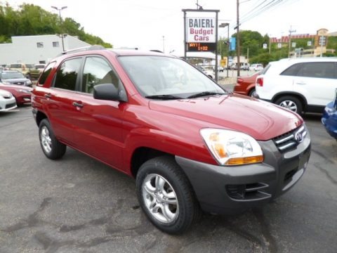 Volcanic Red Metallic 2008 Kia Sportage LX V6 Volcanic Red Metallic 2008 Kia Sportage LX V6