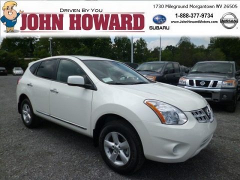 Pearl White 2013 Nissan Rogue S AWD Pearl White 2013 Nissan Rogue S AWD