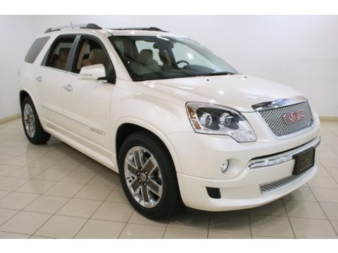 White Diamond Tintcoat 2011 GMC Acadia Denali AWD